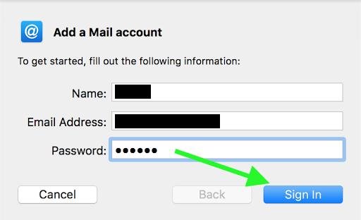 create a new mac email account